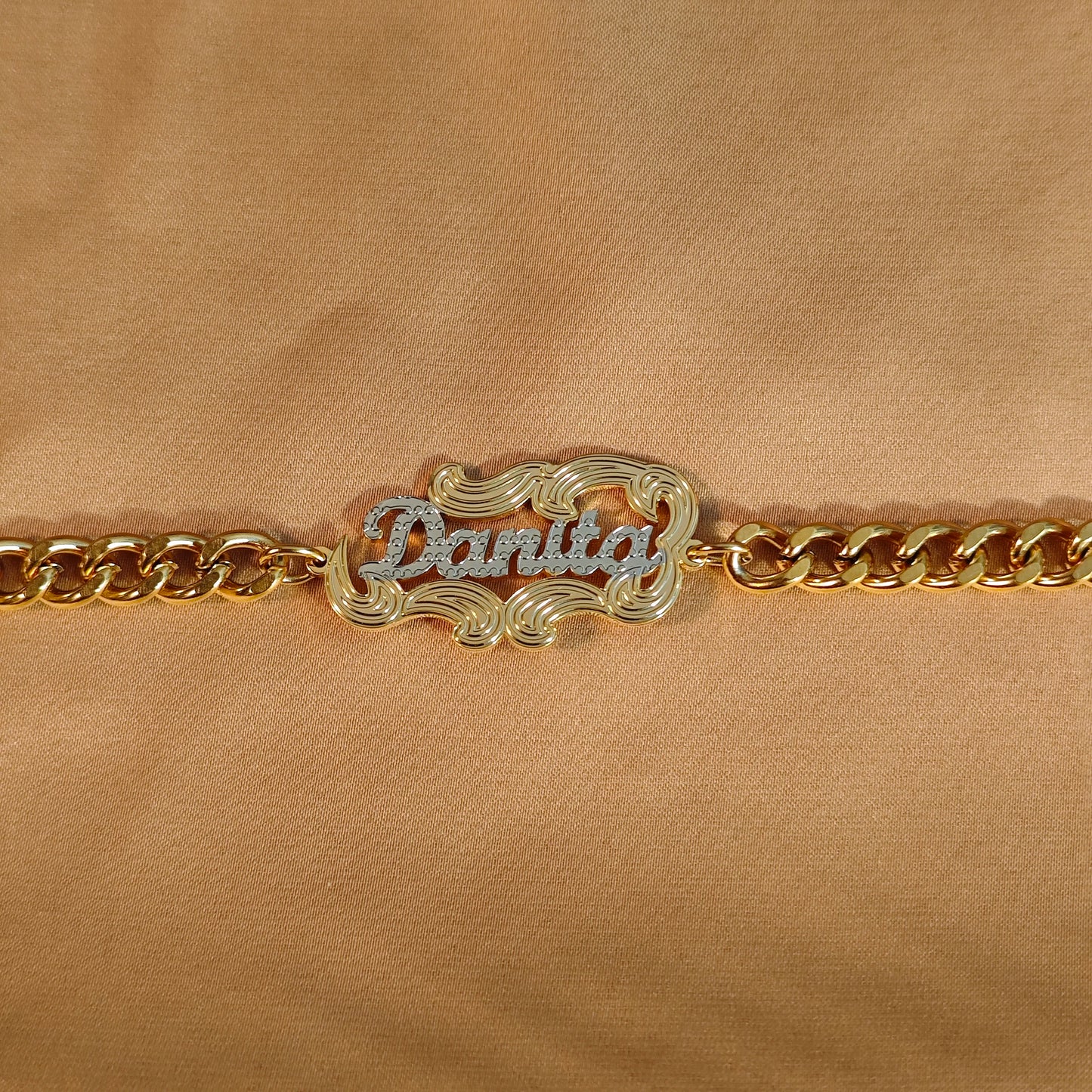 Customized Double Plated Name Anklet