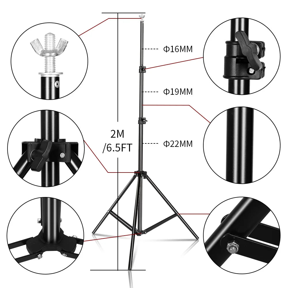 2X2M 2X3M 2.6X3M Photography Backdrop Support System