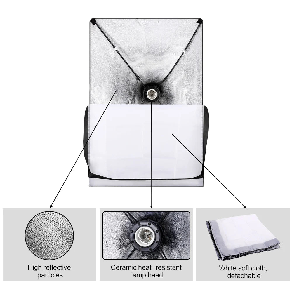 Photography Background Frame Support Softbox Lighting Kit