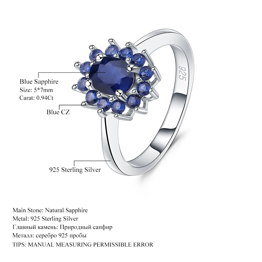 Gem's Ballet 1.89Ct Natural Blue Sapphire Gemstone Ring