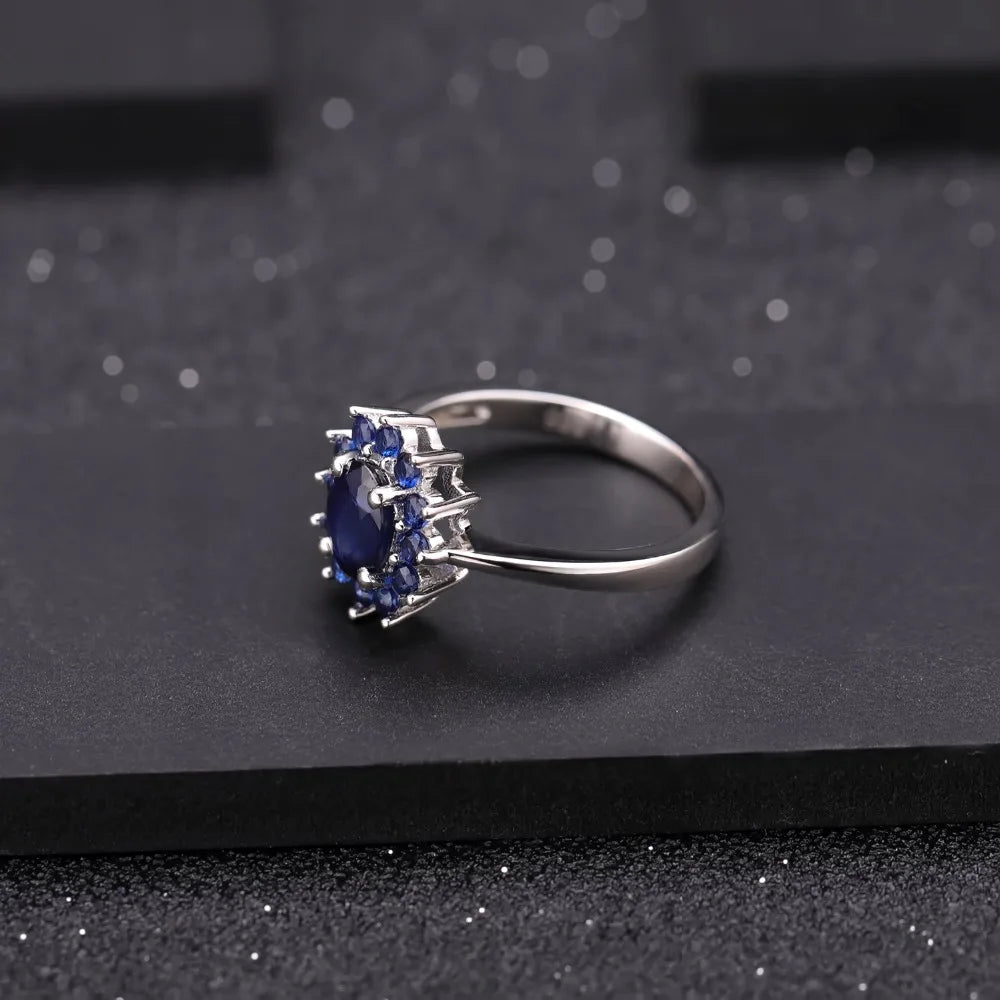 Gem's Ballet 1.89Ct Natural Blue Sapphire Gemstone Ring