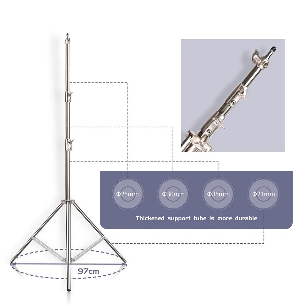 Super Stable Stainless Steel Big Tripod