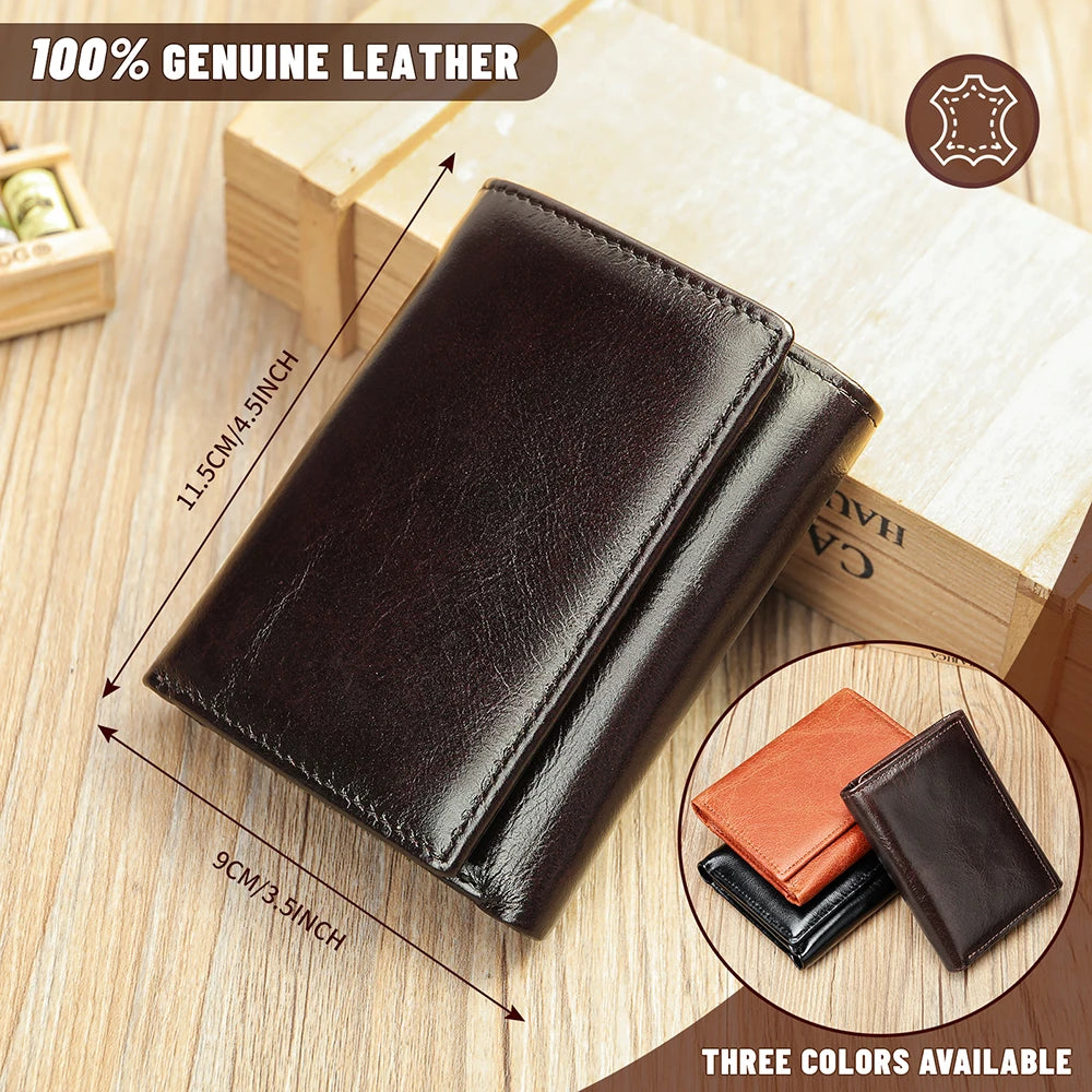 WESTAL RFID Mens Genuine Leather Wallet