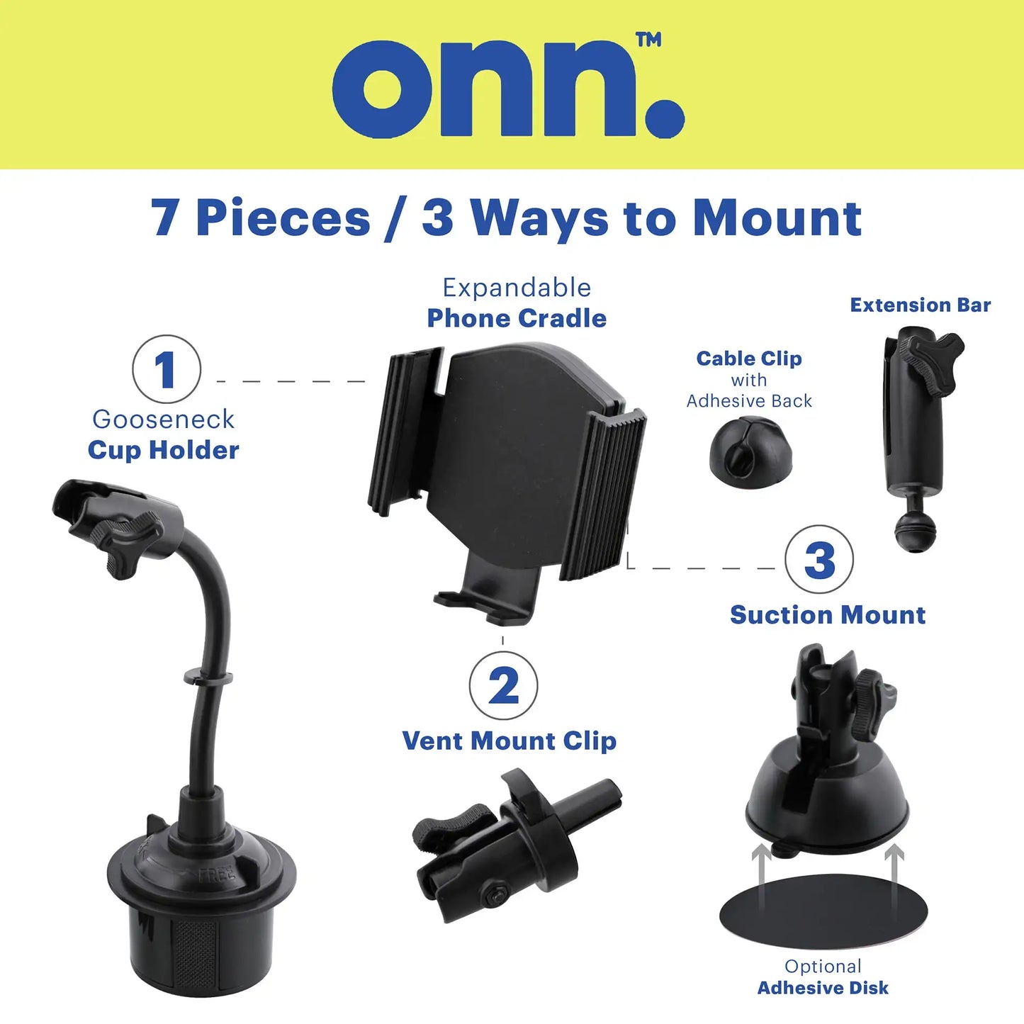 7-in-1 Universal Car Phone Mount Kit