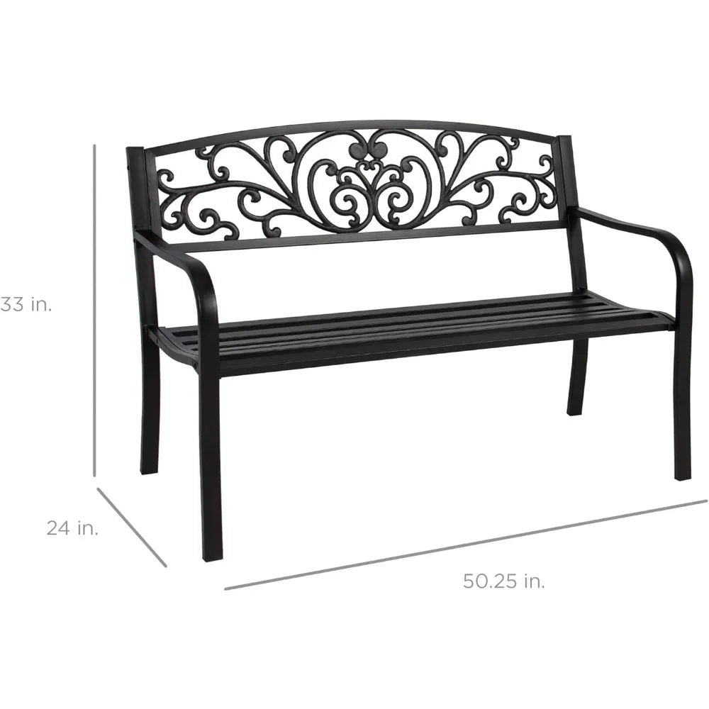 Outdoor Steel Garden Bench