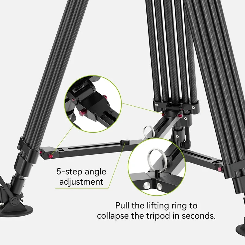 Ulanzi Video Fast Heavy Duty Carbon Fiber / Aluminum Tripod