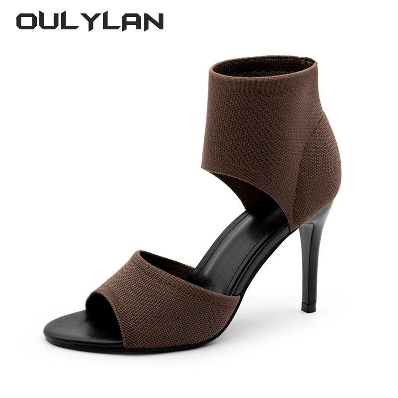 Oulylan High Heel Fish Mouth Sandals