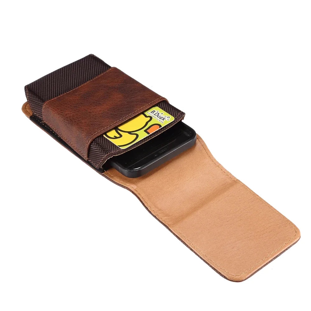 Universal Leather Mobile Phone Belt Clip