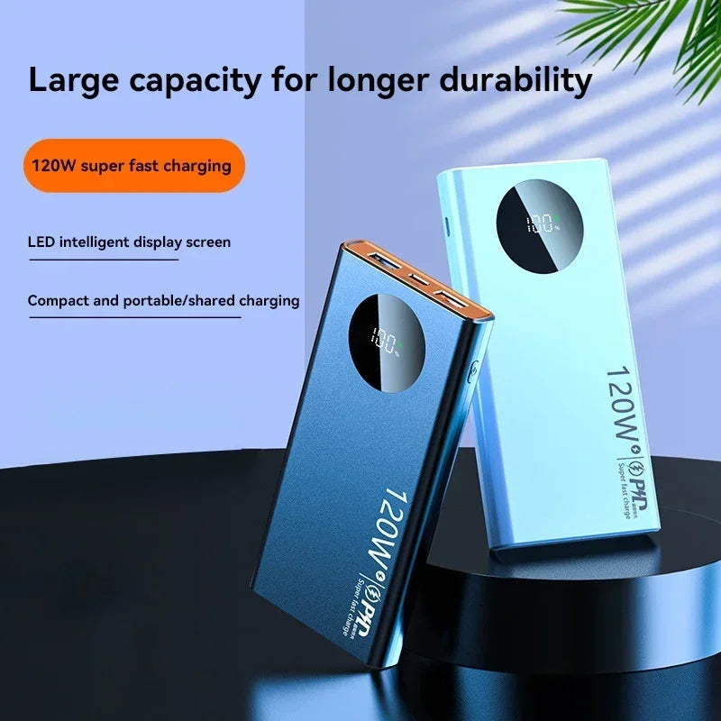 120W Super Fast Charging Thin and Light Portable Power Bank