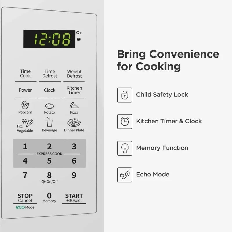 Countertop Microwave Oven with Sound On/Off