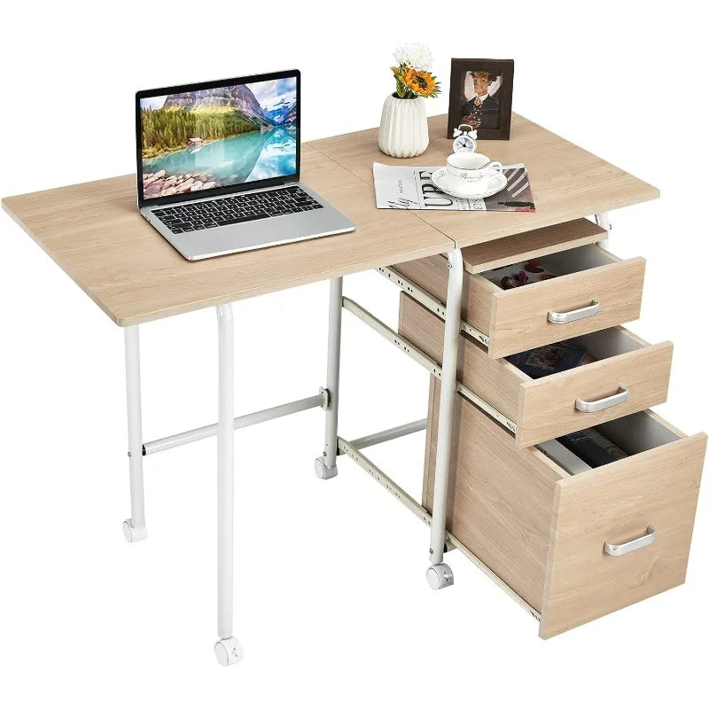 Folding Wheeled Computer Desk