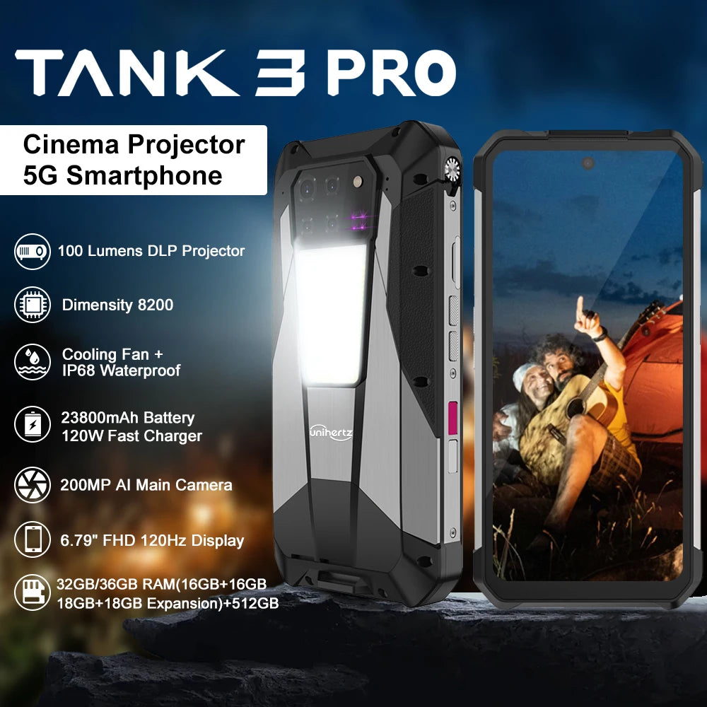 Unihertz Tank 3 Pro 8849 Rugged 5G Smartphone