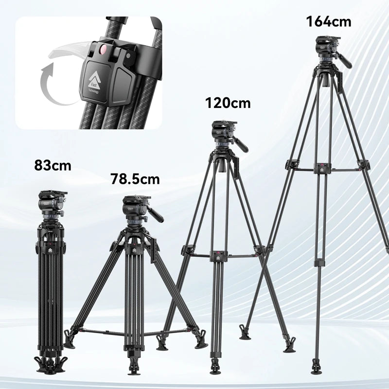 Ulanzi Video Fast Heavy Duty Carbon Fiber / Aluminum Tripod