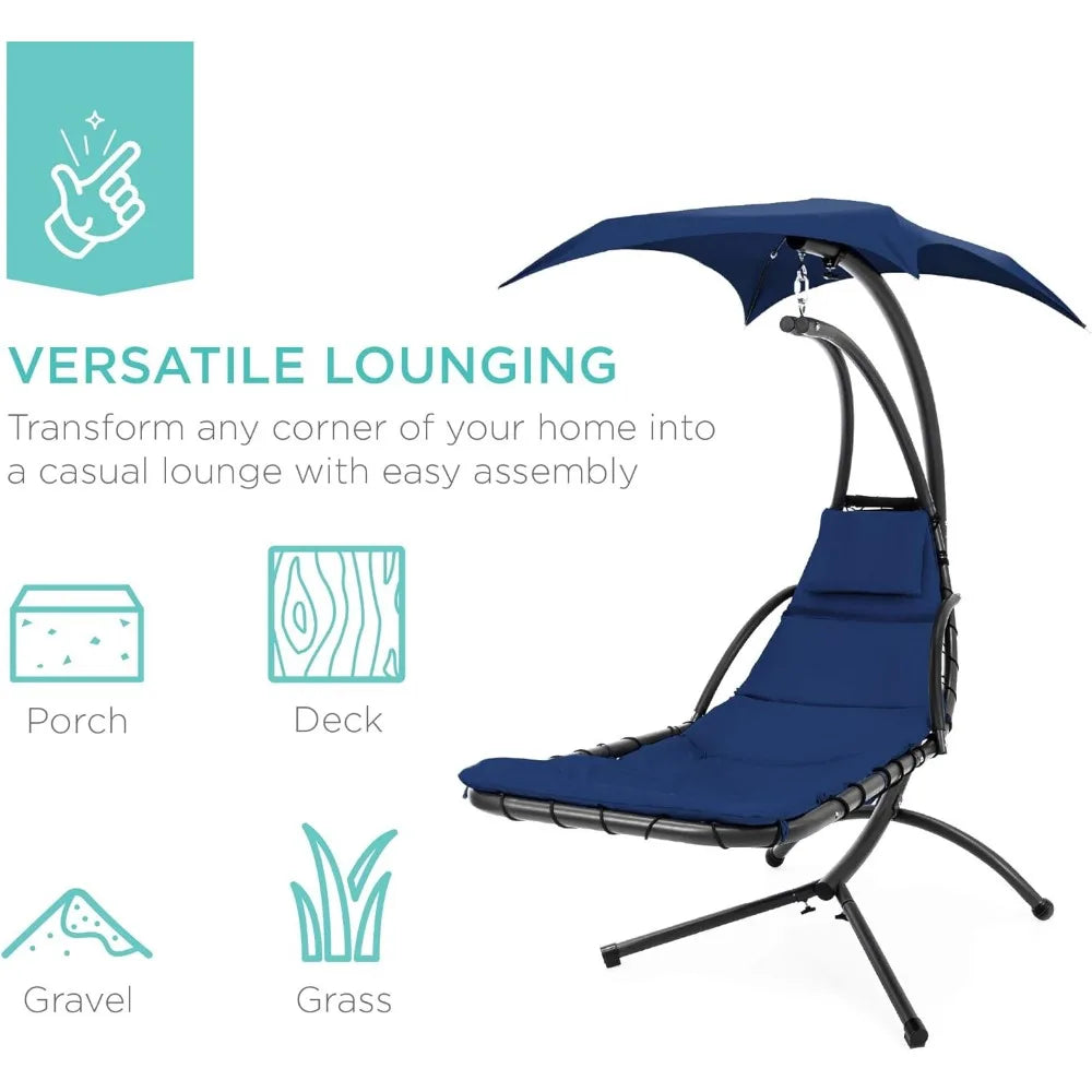 Hanging Curved Steel Lounge Chair