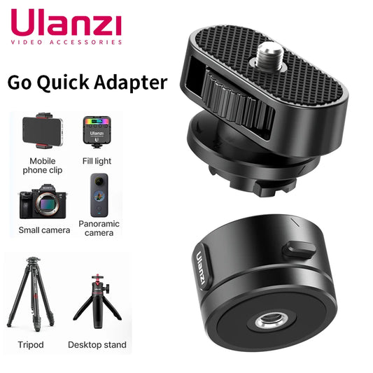 Ulanzi Go-Quick Ⅱ Quick Release System Kits 1/4" Tripod Base Mount