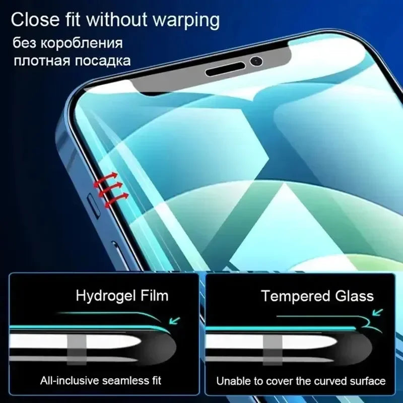 4Pcs Hydrogel Film Full Cover For iPhone 11 12 13 14 Pro Max