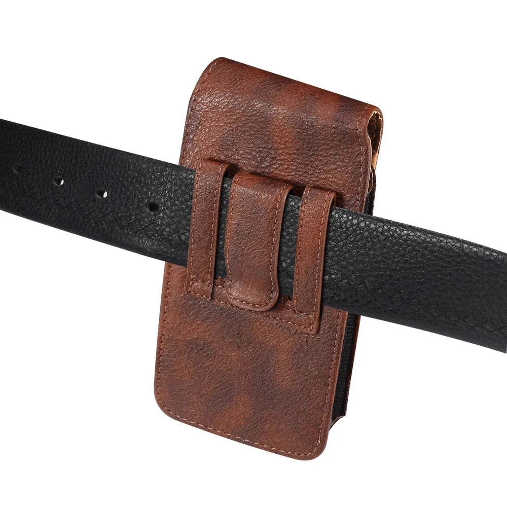 Universal Leather Mobile Phone Belt Clip