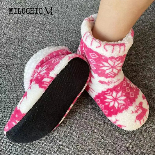 Women Indoor Non-Slip House Boots