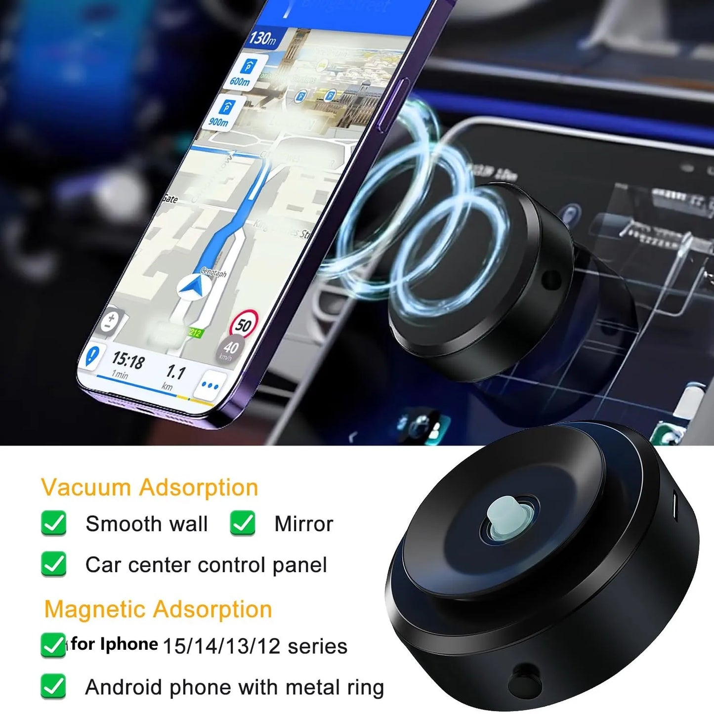 Magnetic Suction Cup Phone Mount