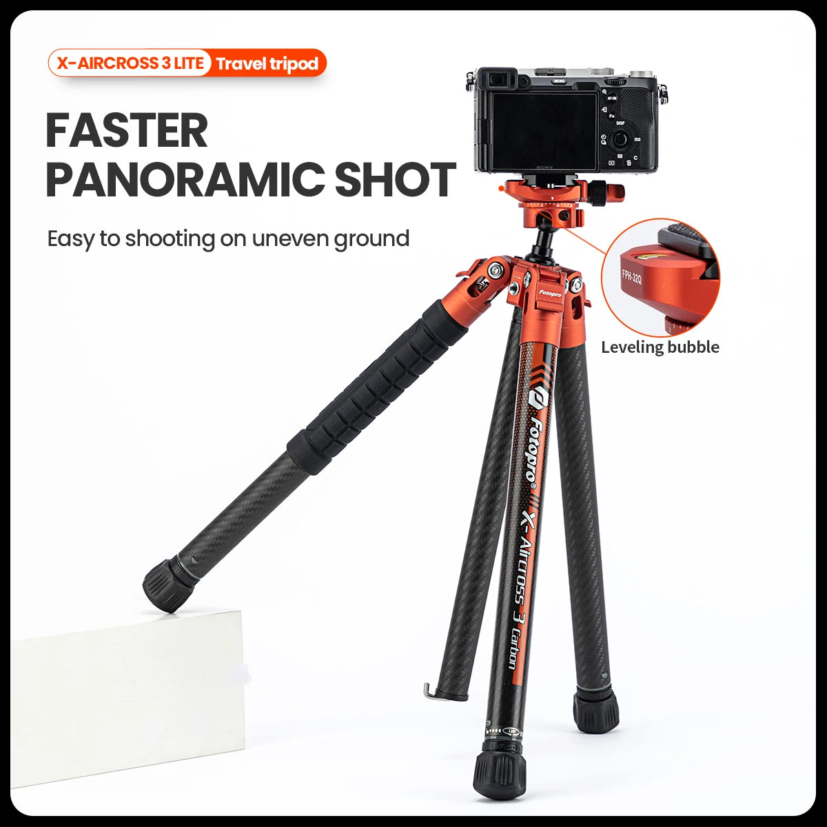 Fotopro X-Aircross 3 Lite Carbon Fiber Tripod