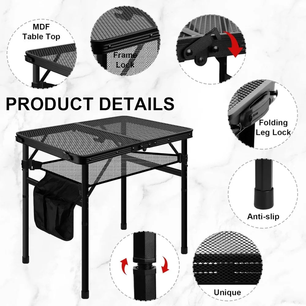 2 Pcs Grill  Folding Camping Table