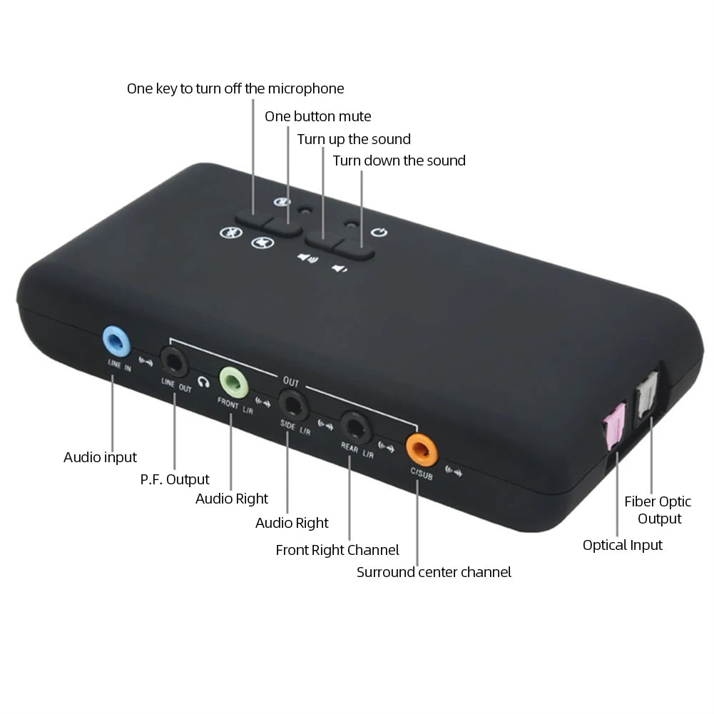 7.1 Sound Card USB 2.0