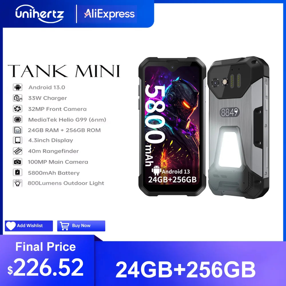 Unihertz 8849 Tank Mini Rugged Smartphone