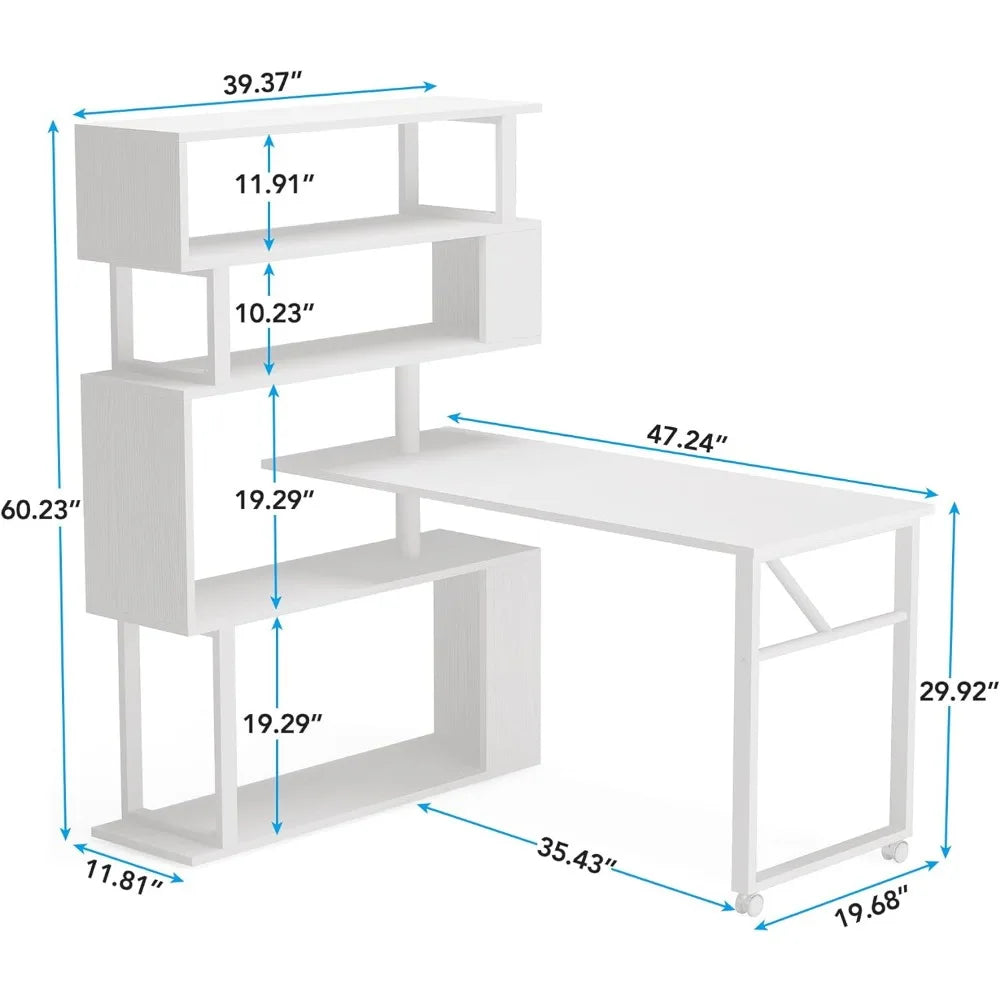 Rotating Computer Desk L-Shaped Desk