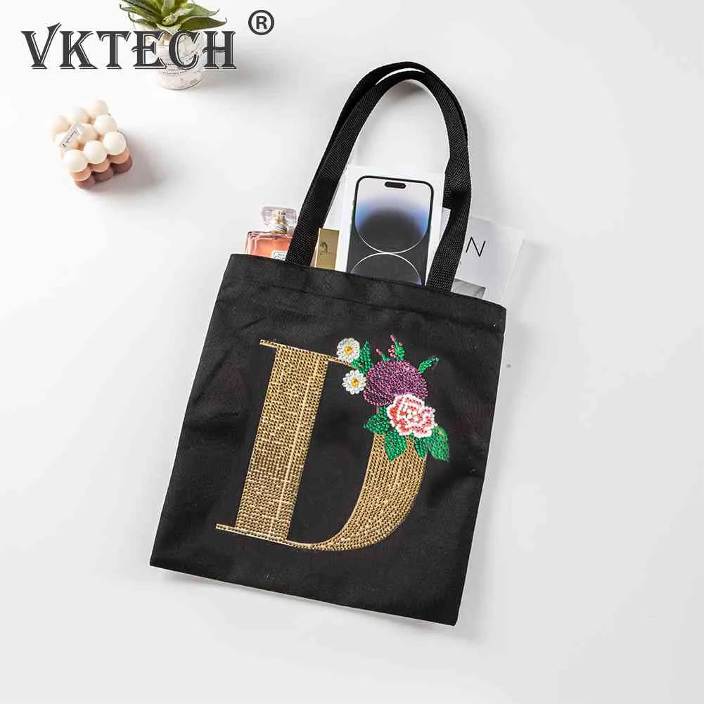 DIY Rhinestone Mosaic Reusable Tote