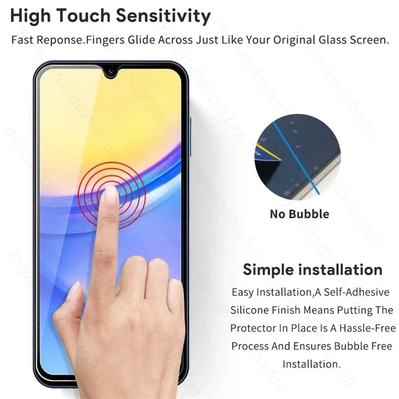 3PCS Tempered Glass Full Cover Screen Protector For Samsung