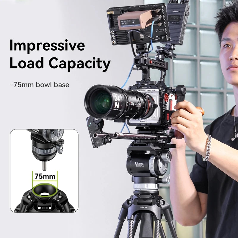 Ulanzi Video Fast Heavy Duty Carbon Fiber / Aluminum Tripod