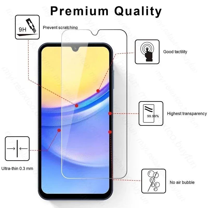 3PCS Tempered Glass Full Cover Screen Protector For Samsung