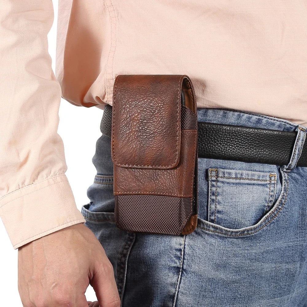 Universal Leather Mobile Phone Belt Clip