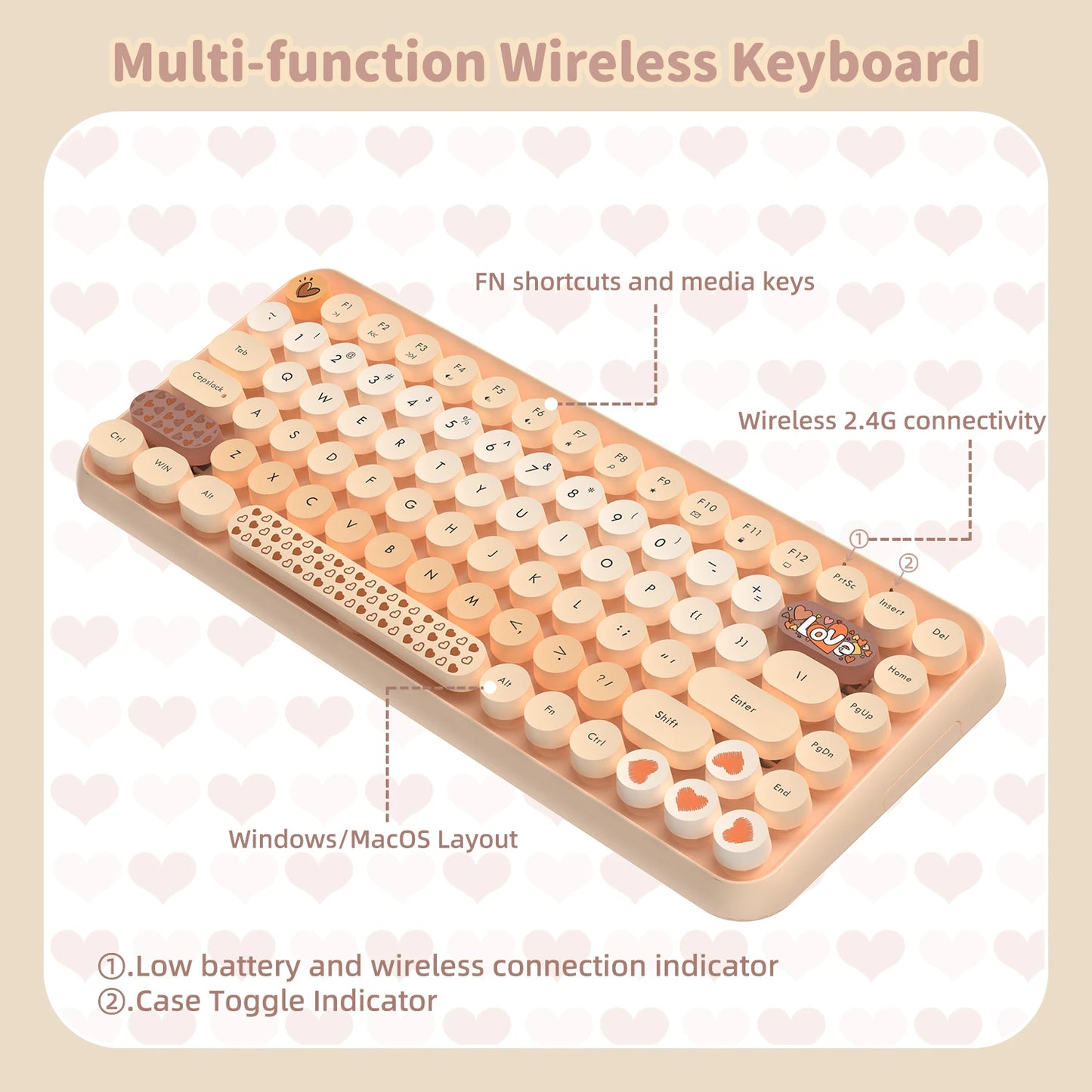 ATTACK SHARK 308i Color Gradient Wireless Keyboard and Mouse Set