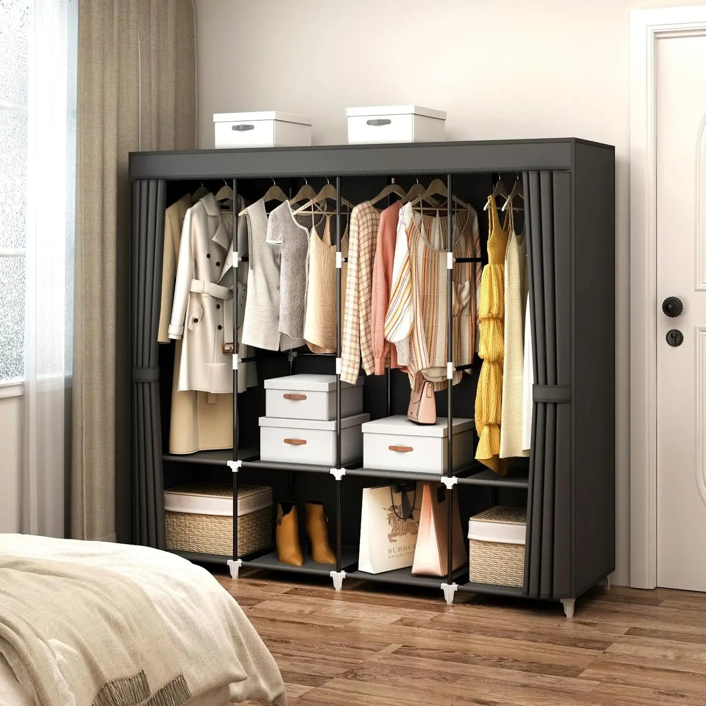 67 Inch Large Capacity Portable Wardrobe