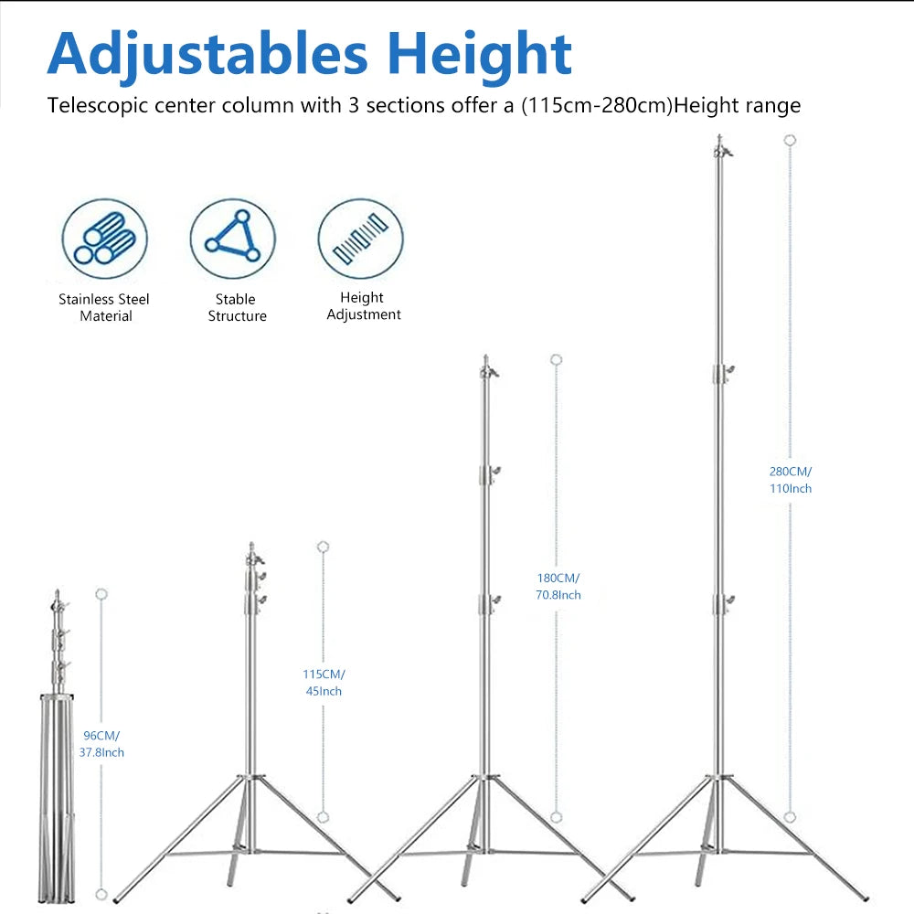 Super Stable Stainless Steel Big Tripod