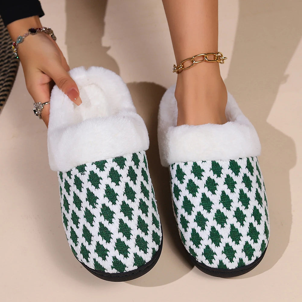 Women Fluffy Thickened Slippers