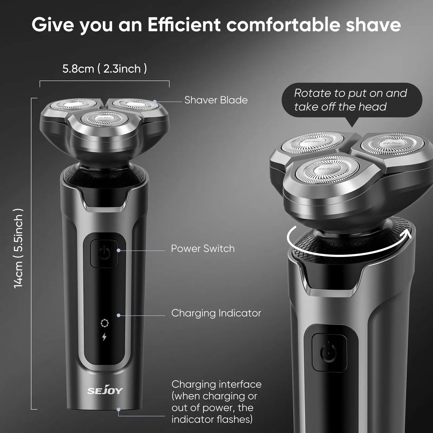 Sejoy 5 in 1 Electric Hair Clipper / Rechargeable Shaver For Men