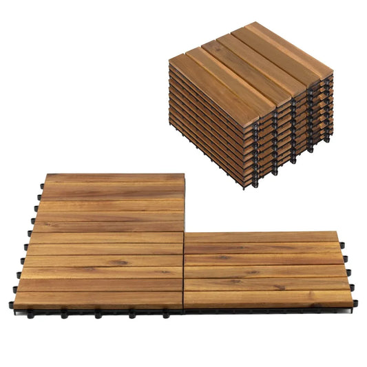 10 Pack Waterproof  Interlocking Deck Tiles