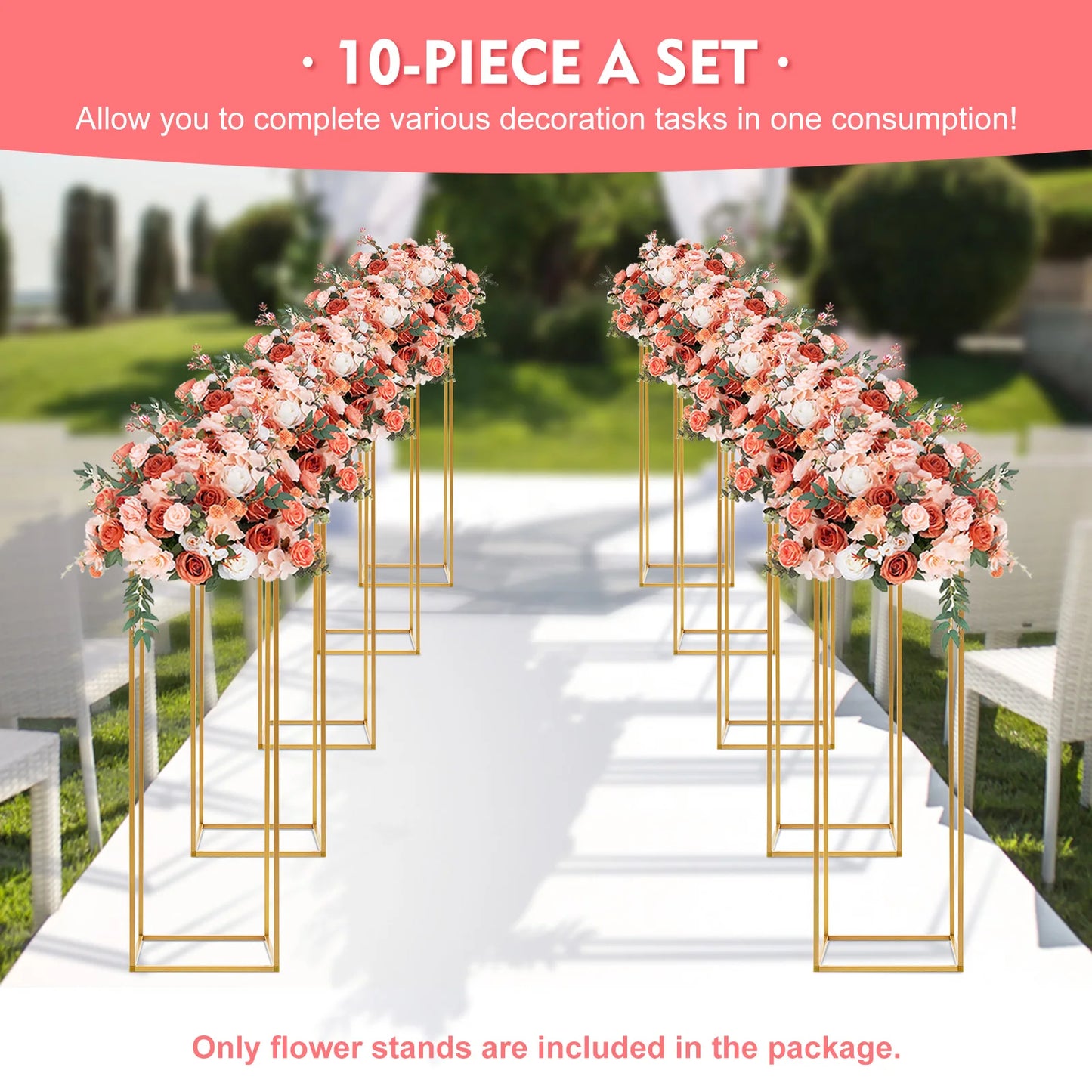 Tall Gold Metal Centerpieces Decor