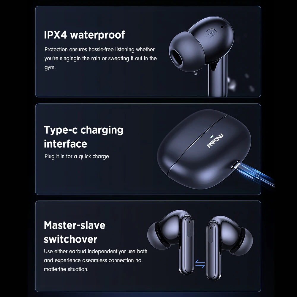 Mpow XY-17 ANC Active Noise Reduction Bluetooth Earphones