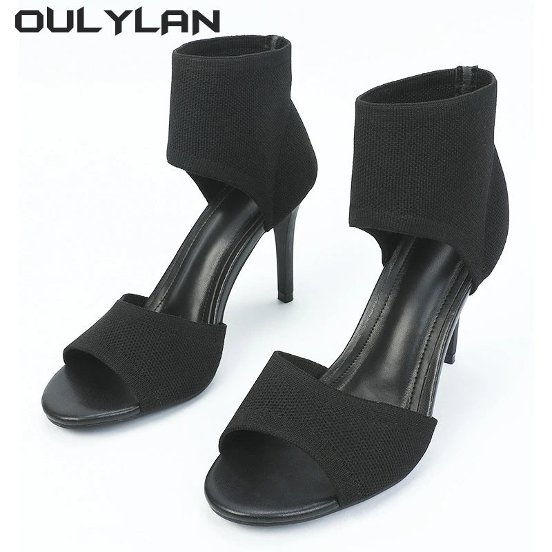 Oulylan High Heel Fish Mouth Sandals