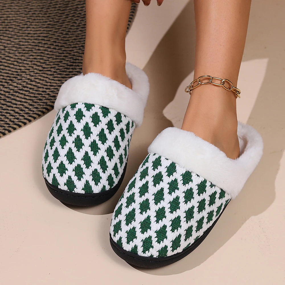 Women Fluffy Thickened Slippers