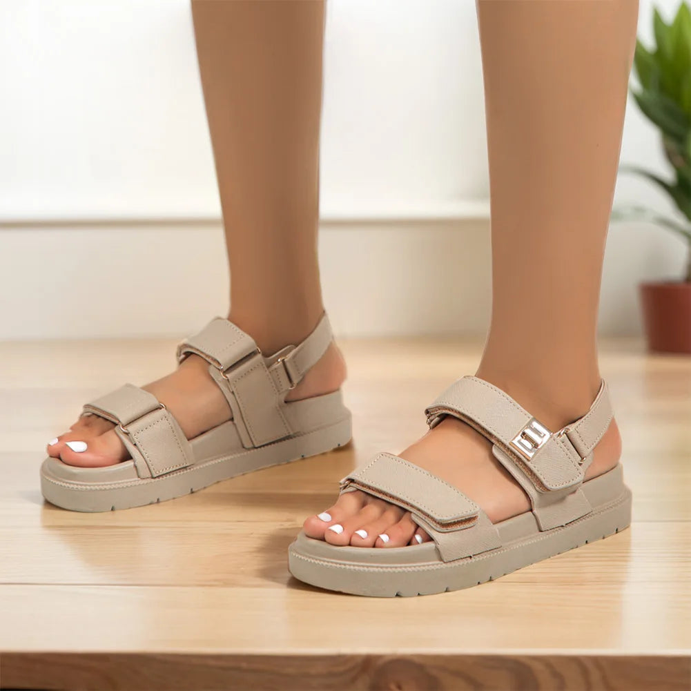 Womens Leather Open Toe Sandals