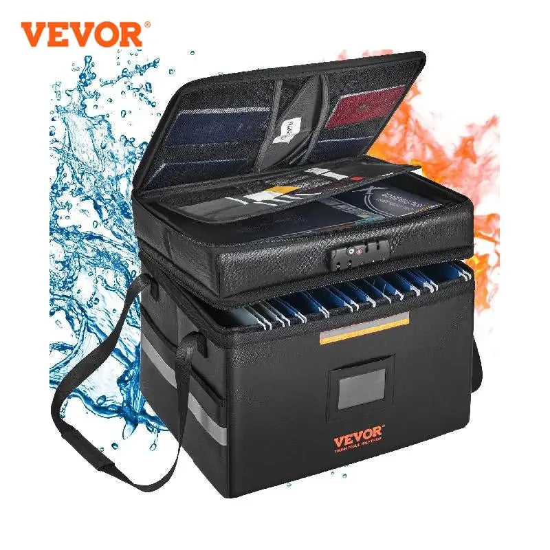 VEVOR Locking 2000℉ Fireproof & Waterproof 3-layer Document Bag