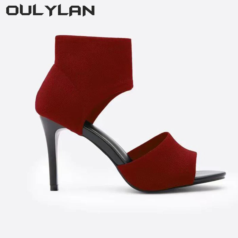 Oulylan High Heel Fish Mouth Sandals