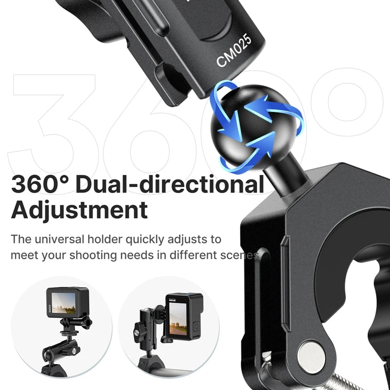 Ulanzi CM025 Bike/Motorcycle Handlebar Mount 360° Rotating Action