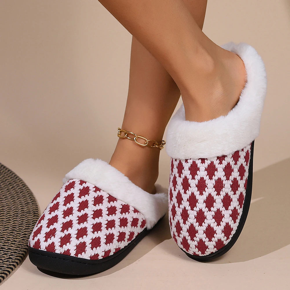 Women Fluffy Thickened Slippers