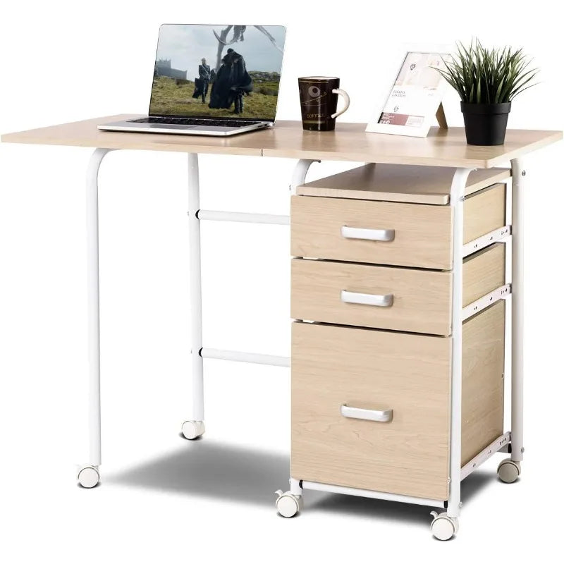 Folding Wheeled Computer Desk