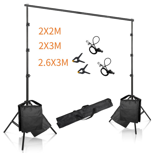 2X2M 2X3M 2.6X3M Photography Backdrop Support System